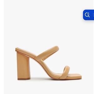 SCHUTZ Tan Block Heel Sandals
